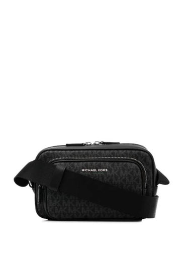 Hudson Logo Print Messenger Bag Black - MICHAEL KORS - BALAAN 1