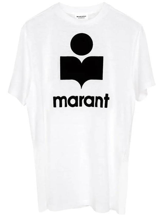 Zewel Logo Short sleeve T shirt White - ISABEL MARANT ETOILE - BALAAN 2