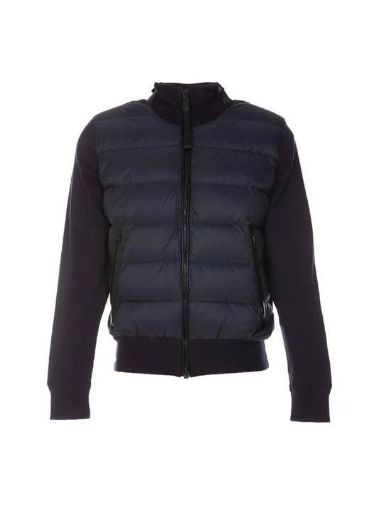 Men's High Neck Wool Knit Padded Jacket Navy - TOM FORD - BALAAN 1