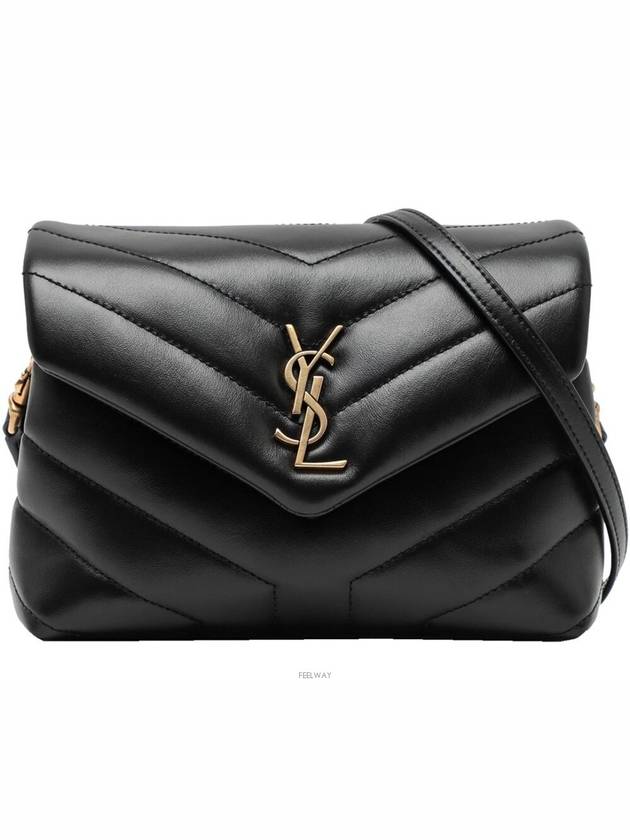 Loulou Toy Matelasse Shoulder Bag Black - SAINT LAURENT - BALAAN 3