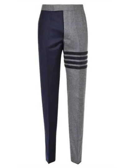 Diagonal Two-Tone Merino Wool Slacks - THOM BROWNE - BALAAN 2