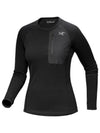 Kyanite Baselayer Crew Neck Long Sleeve T-Shirt Black - ARC'TERYX - BALAAN 2