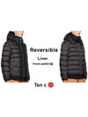 Reversible Hooded Padding Jacket Black - TEN C - BALAAN 6