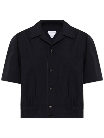 Bottega Veneta Short-sleeve Shirt, Women's, Black - BOTTEGA VENETA - BALAAN 1