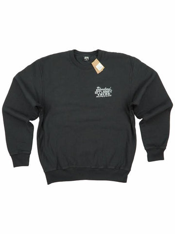 Italian Origin Top Wear East Pigment Dyed Crew Black 1915020 - STUSSY - BALAAN 1