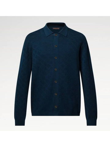 1AGJVD Monogram Pointel Cotton Overshirt - LOUIS VUITTON - BALAAN 1