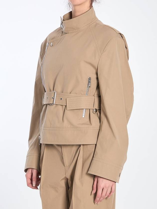 Compact Cotton Belt Jacket Beige - BOTTEGA VENETA - BALAAN 3