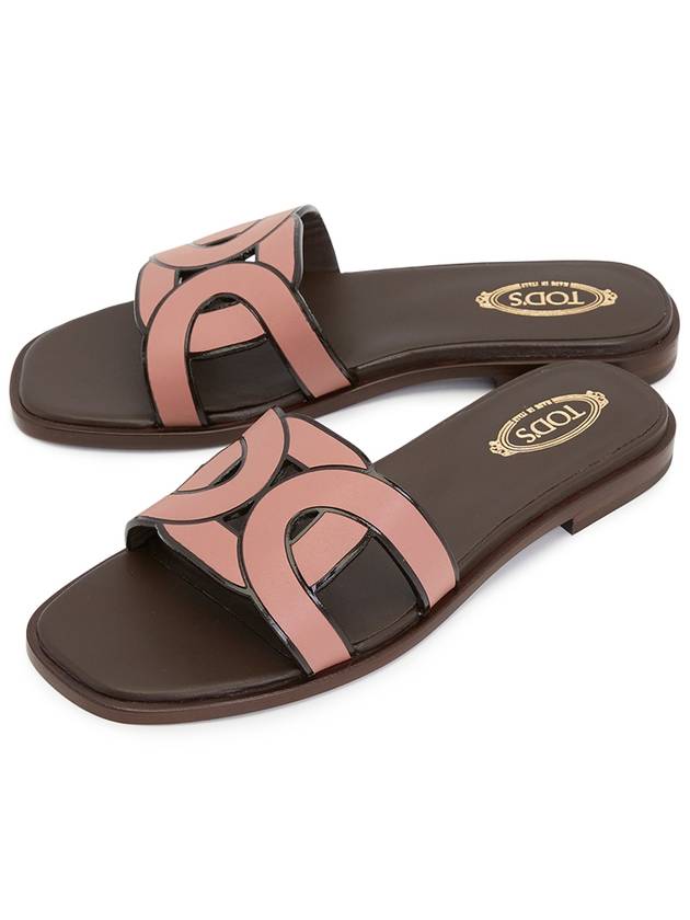 Women's Chain Flat Slippers Pink - TOD'S - BALAAN 2