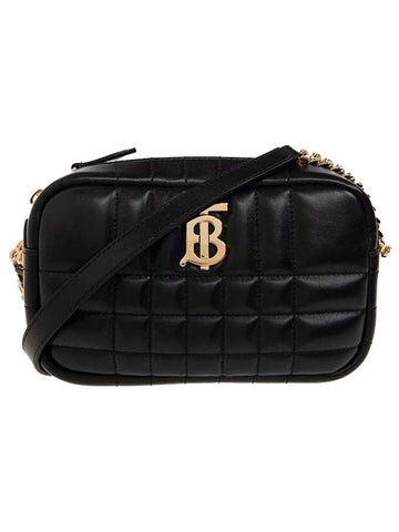 Quilted Leather Mini Lola Camera Shoulder Bag Black - BURBERRY - BALAAN 1