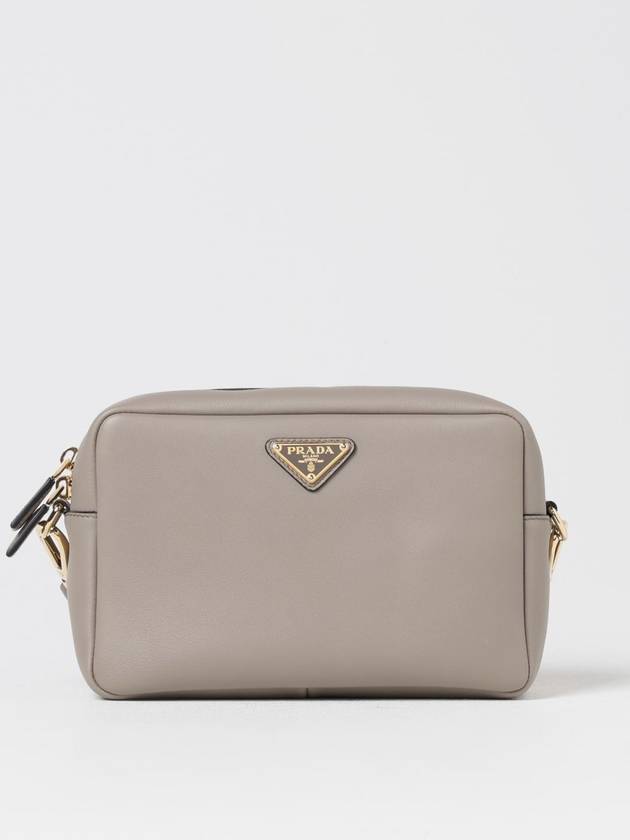 Soft Grain Shoulder Bag Dove Grey - PRADA - BALAAN 2