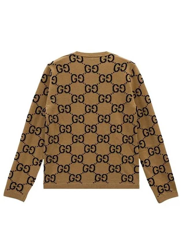 GG Wool Jacquard Knit Top Camel - GUCCI - BALAAN 7