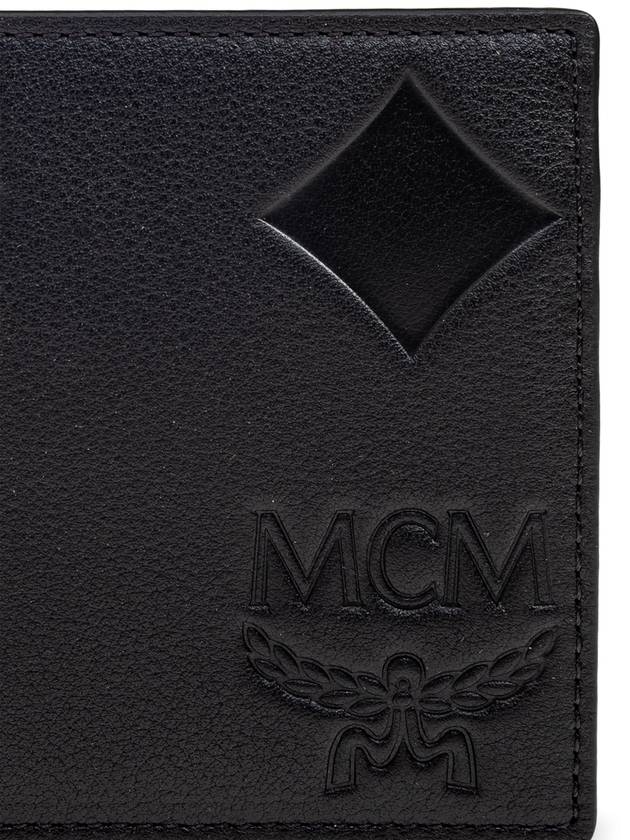 MCM Leather Wallet With Visetos Pattern, Men's, Black - MCM - BALAAN 5