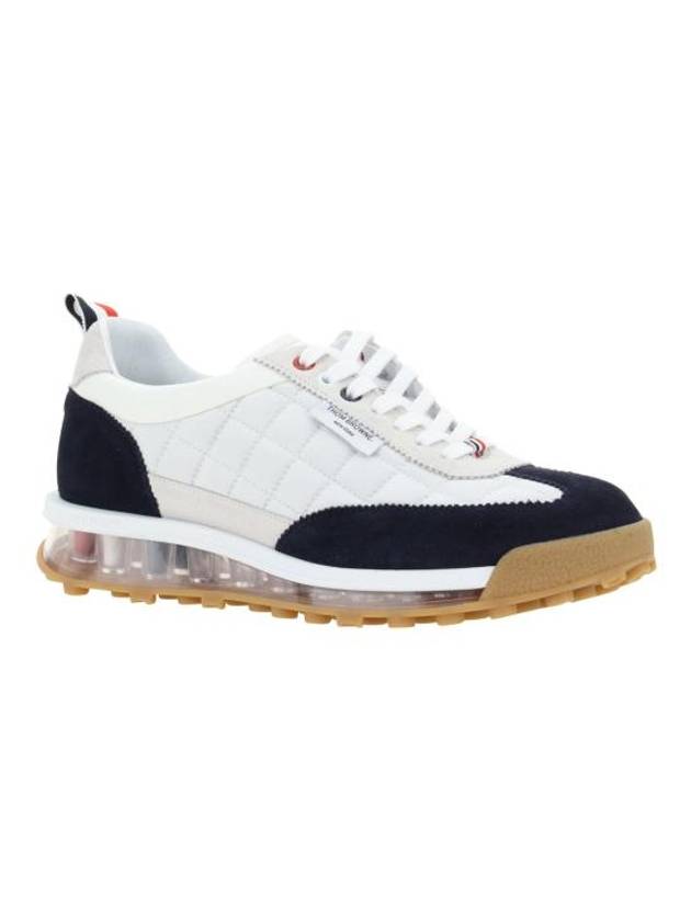 Nylon Tech Gabardine Clear Sole Tech Runner Sneakers White - THOM BROWNE - BALAAN 3