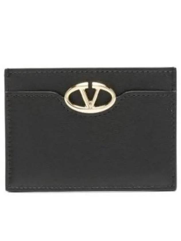 Logo Plaque Card Wallet Black - VALENTINO - BALAAN 2