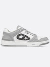 Oblique Detail Leather Low Top Sneakers White Grey - DIOR - BALAAN 3