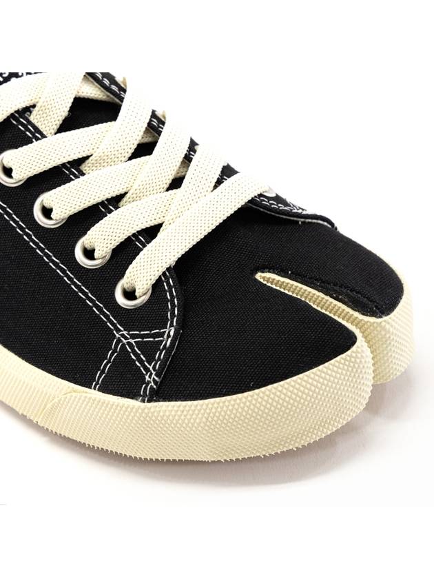 Tabi Canvas Low Top Sneakers Black - MAISON MARGIELA - BALAAN 3