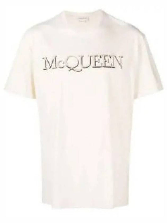 logo embroidery t-shirt 649876QUZ56 - ALEXANDER MCQUEEN - BALAAN 2