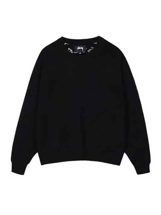 Unisex LAGUNA Icon Cotton Sweater Black 117223 0001 - STUSSY - BALAAN 1