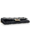 Baguette Continental Chain Leather Long Wallet Black - FENDI - BALAAN 6