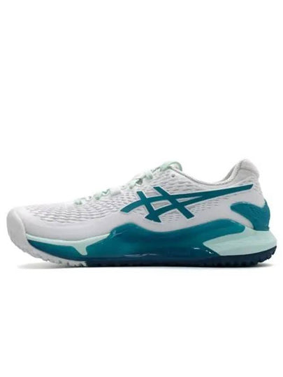 Gel Resolution 9 OC ​​Low Top Sneakers Teal Blue White - ASICS - BALAAN 2