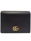 Women s 456126 GG Marmont Black Card Case Half Wallet - GUCCI - BALAAN 1