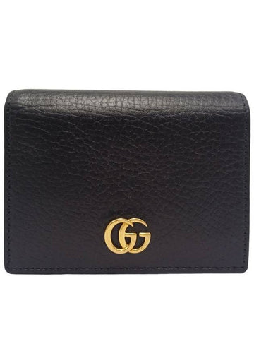 Women s 456126 GG Marmont Black Card Case Half Wallet - GUCCI - BALAAN 1