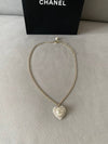 CC Heart Crystal Pendant Necklace Gold - CHANEL - BALAAN 10