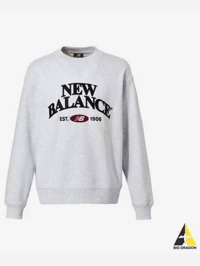 UNI Bridge Graphic Sweatshirt Semi Over Fit 16 Light Gray - NEW BALANCE - BALAAN 1