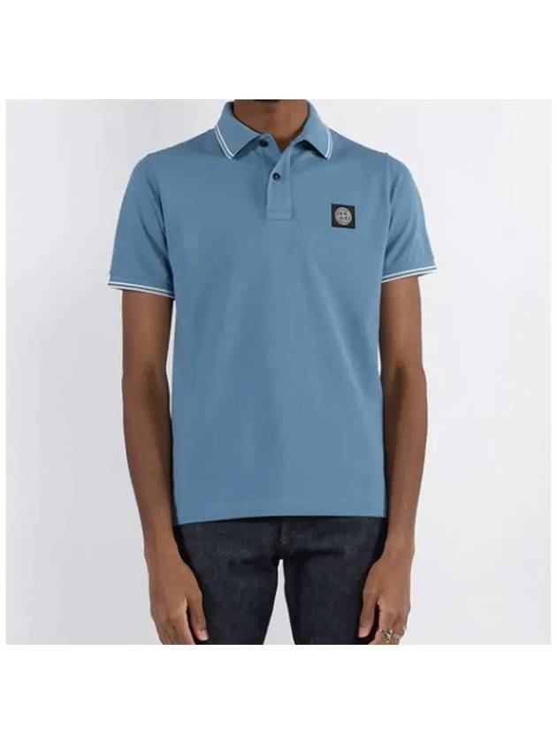 Logo Patch Classic PK T-Shirt Blue - STONE ISLAND - BALAAN.