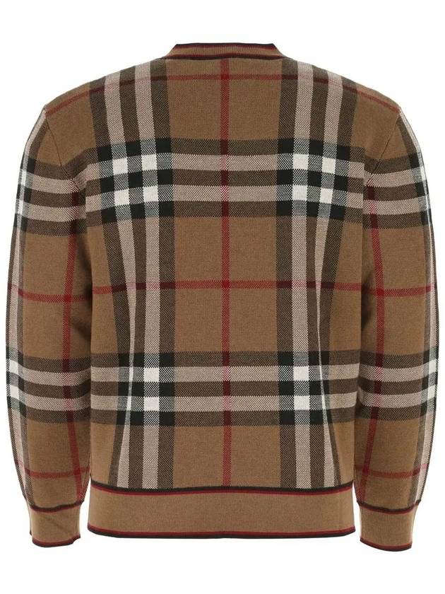 Check Wool Jacquard Knit Top Brown - BURBERRY - BALAAN 4