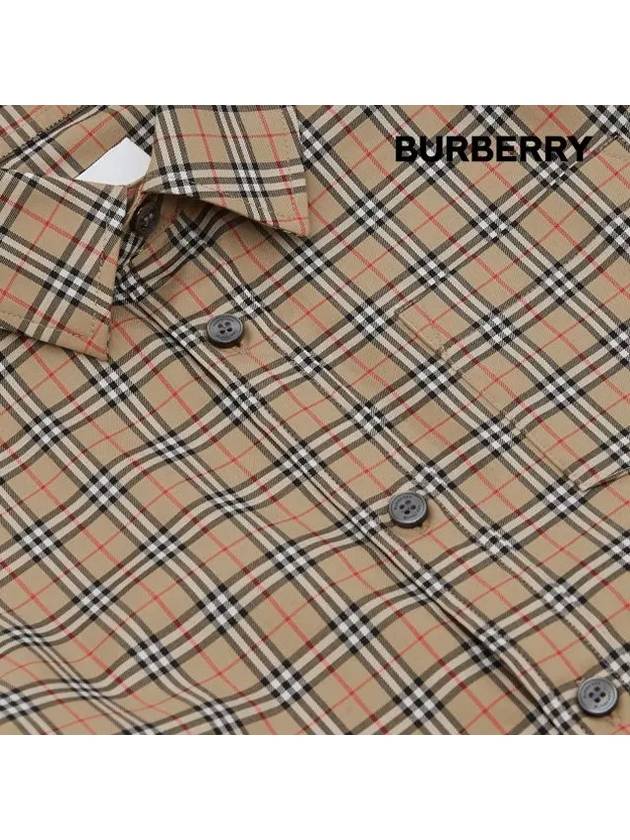 Kids Vintage Check Long Sleeve Shirt Beige - BURBERRY - BALAAN 5