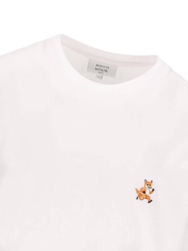 Speedy Fox Patch Comfort Short Sleeve T-Shirt White - MAISON KITSUNE - BALAAN 4