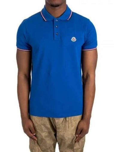 Polo T shirt 8A70300 84556 793 Blue - MONCLER - BALAAN 1