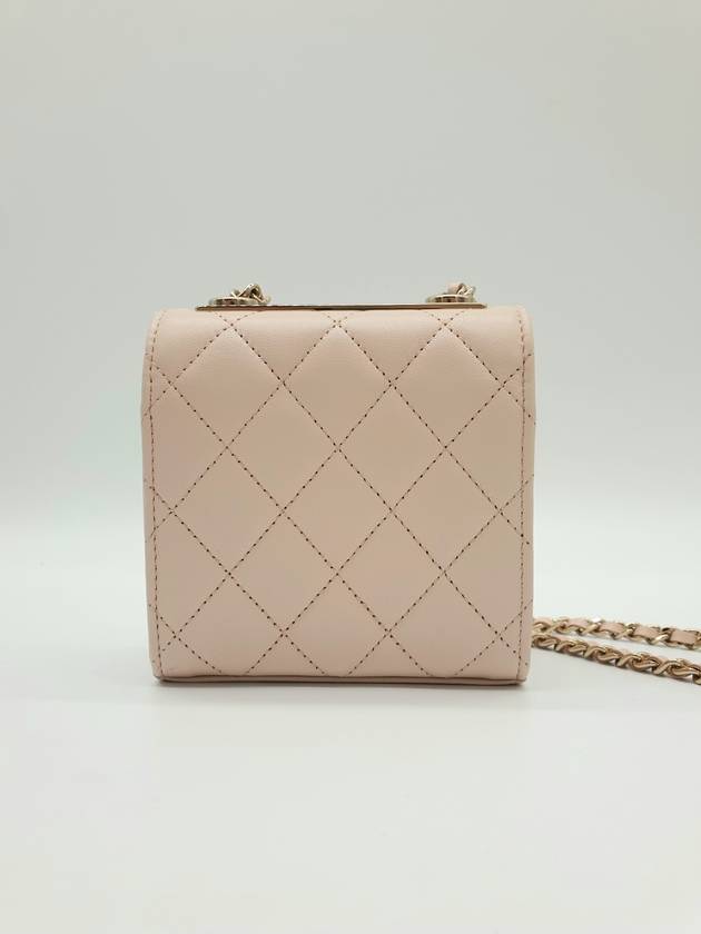 gold CC logo chain lambskin mini cross bag pink beige - CHANEL - BALAAN 4