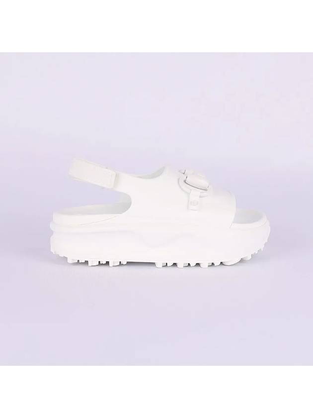 Horsebit Platform Rubber Sandals White - GUCCI - BALAAN 3