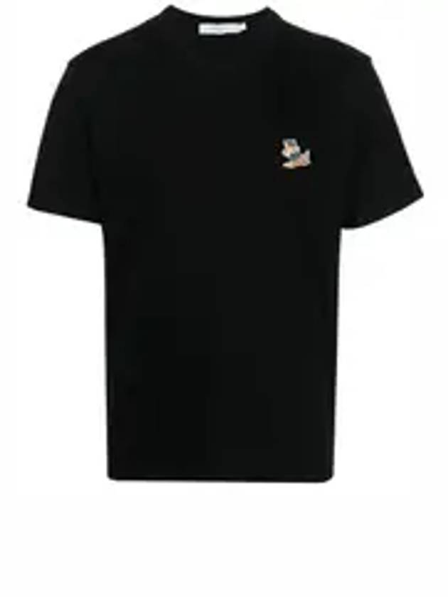 Dressed Fox Patch Classic Short Sleeve T-Shirt Black - MAISON KITSUNE - BALAAN 2