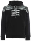 Catch Them Wing Printed Hoodie Black - MARCELO BURLON - BALAAN 2