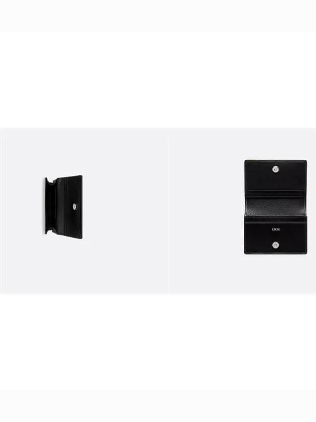 Saddle Leather Business Card Holder Black - DIOR - BALAAN 4