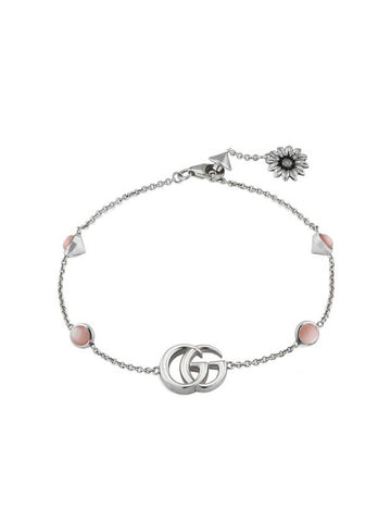 Double G Flower Charm Bracelet YBA527393002 Silver - GUCCI - BALAAN 1