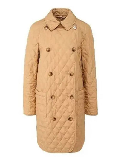 Tight Diamond Quilted Double Coat Beige - BURBERRY - BALAAN 2