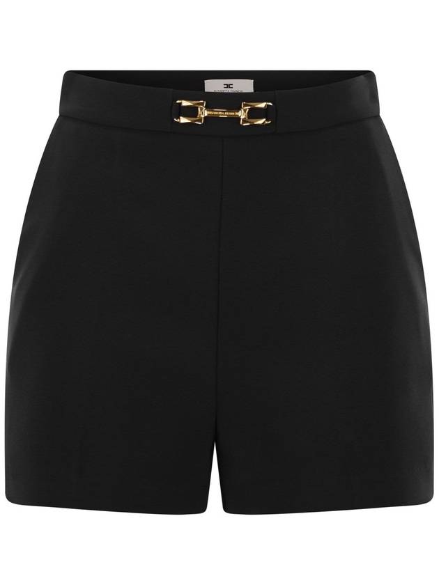 Crepe shorts with clamps and flaps - ELISABETTA FRANCHI - BALAAN 1