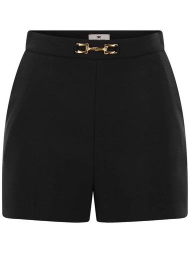 Crepe shorts with clamps and flaps - ELISABETTA FRANCHI - BALAAN 1