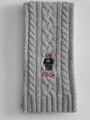 Embroidered Bear Cable Knit Wool Muffle Grey - POLO RALPH LAUREN - BALAAN 2