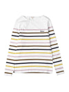 Logo Stripe Long Sleeve T-Shirt White - BARBOUR - BALAAN 1