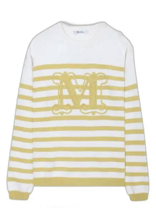 Women's Ragno Striped Knit Top Yellow - MAX MARA - BALAAN 2