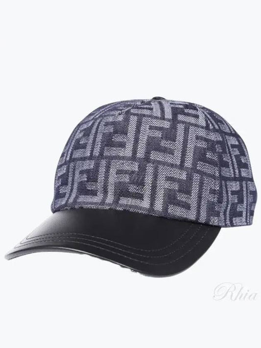 FF Jacquard Denim Ball Cap Dark Blue - FENDI - BALAAN 2