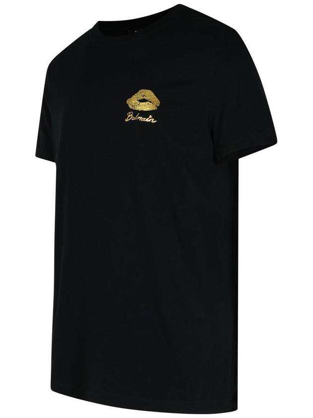 Balmain Black Cotton T-Shirt - BALMAIN - BALAAN 2