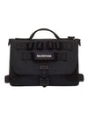 Army Logo Print Nylon Messenger Bag Black - BALENCIAGA - BALAAN 1