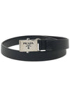 Saffiano Leather Belt Nero - PRADA - BALAAN 11