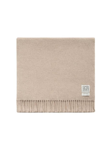 Fringe Edge Knit Muffler Beige - TOTEME - BALAAN 1